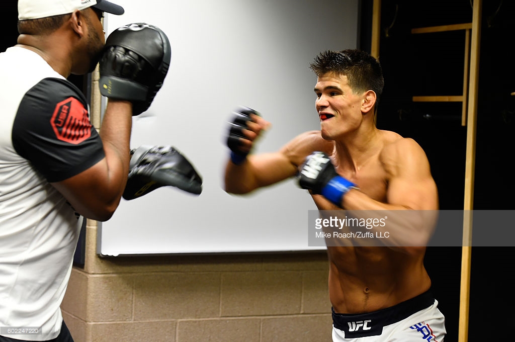 Warming up on the pads