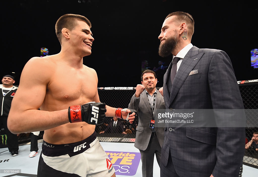 Post-fight in the octagon